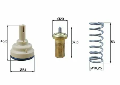 BEHR MAHLE TX18195D Termostat 03C121110G