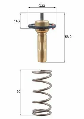BEHR MAHLE TX 265 89D Termostat C-Max Focus Mondeo Kuga S60 S80 V40 V60 1.6 89°c BM5G9K478AB