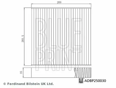 BLUE PRINT ADBP250030 Klima Filtresi Defender Disc.5 2.0-2.2-3.0 LR133345