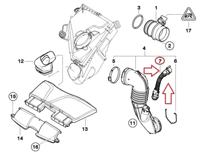 BMW 13717803842 Temız Hava Borusu 13717803842
