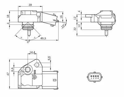 BOSCH 0261230109 Sensör 86994480, 30650014, 30756098, 31272731, 8658536, 8699448
