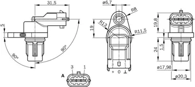 BOSCH 0281002667 Krank Okuyucu Sensoru Ducato 2.8jtd 02 Daıly (04 06) 504048261