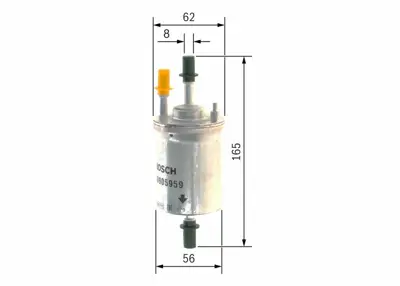 BOSCH 0450905959 Yakıt Filitresi (Benzın) Golf V Jetta Iıı Ibıza V Leon Toledo Iıı Octavıa Eos Passat Polo Scırocco Touran Yetı 1K0201051C