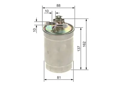 BOSCH 0450906429 Yakıt Filitresi (Mazot) Audı A4 A6 2.0tdı Bna Blb Brf Bre Brd Bva Bvf Bvg 0408 8E0127401D, 8E0127435A, 8E0127401, 8E0127401A, 8E0127435