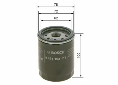 BOSCH 0451103111 Yag Filitresi Doblo Brava Bravo Fıorıno Tmpr Tıpo Uno Slx Albea Palıo Punto Marea Panda Stılo 5984044, 1109K8, 1109K9, 649012, JE1514302, 1109AE, 649007, 649013, 649014, 649020