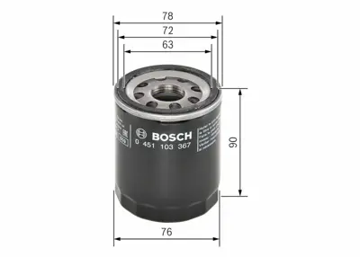 BOSCH 0451103367 Yag Filitresi Range Rover Sport I L320 05>10 Range Rover Iıı (L322 05>12 S-Type Iı (X200 02>07 Xf I ( C2N3587, LR007160, LR031439