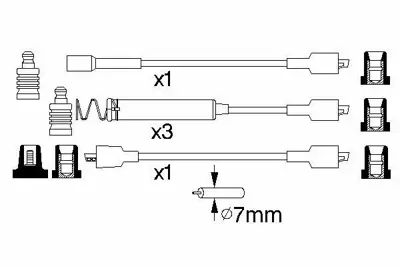 BOSCH 0986356800 Bujı Kablosu 20se C20ne Omega A 1612485