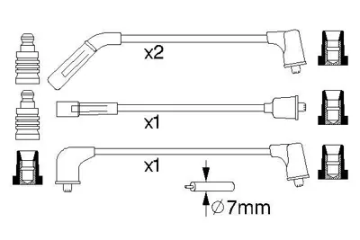 BOSCH 0986356988 Bujı Kablosu Daewoo Matız (M100, M150) [1998-] Spark 96256433