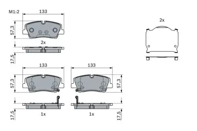 BOSCH 0986424430 Arka Fren Balatası Dısk Tıpı H350 Mınıbus 2015> 5830159A10