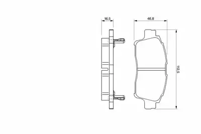 BOSCH 0986424535 On Fren Balatası Toyota Yarıs 2002-2006 Corolla Verso Vvt-I 2001-> 208604, 208608, 7910025031