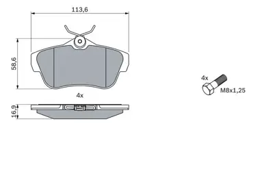 BOSCH 0986424625 Dısk Balata 1611839580, SU001A1065