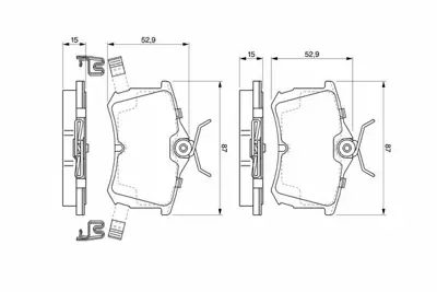BOSCH 0986424661 Arka Fren Balatası Accord Vıı 9802 1JO698151B, 43022SEAE01, 43022SEAE10, 43022S1AE02, 43022S1AE03, 43022S1AE30, 43022S1AE50, 43022S1AE04, 440602466R, 6025371650