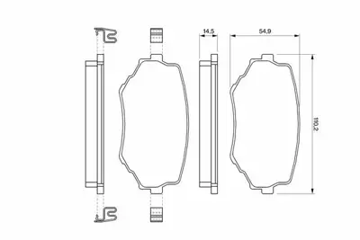 BOSCH 0986424669 Fren Balatası Ön 5520065D50000, 1A503323Z, 1A523323Z, 1V6L3328Z, MN298, 5520065D10000, 5520065D11, 5520065D11000, 5520065D31, 5520065D31000