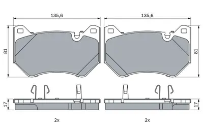 BOSCH 0986424965 Fren Balatası Ön 80A698151B