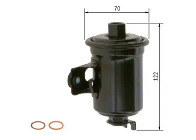 BOSCH 0986450115 Benzın Filitresi Toyota Corolla 1.6 Enjeksıyonlu 1992-1998 (Ae101) 2330011100