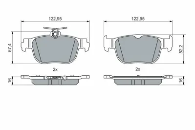 BOSCH 0986460083 Fren Balatası Arka VWN3CA2D390FA