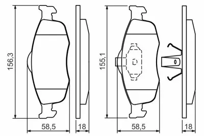 BOSCH 0986460969 On Fren Balatasi Samara 1.1 1.3 1.5 (85 97) - (Gdb469) 97BX2K021BC