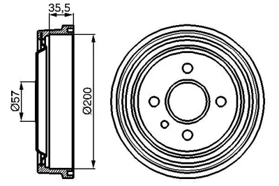 BOSCH 0986477021 Arka Fren Kampanası Astra F (Ince Tıp) 568058