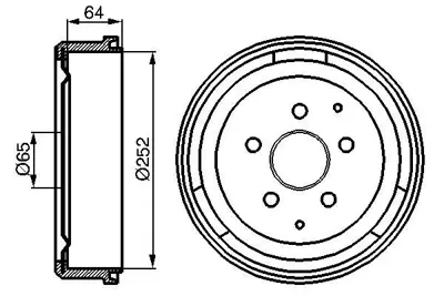 BOSCH 0986477033 Fren Kampanası [2522 - 774 Mm] Transporter 1.6 Dıesel Turbo 08.1984 - 07.1992  Transporter 1.6 Dıe 251609615