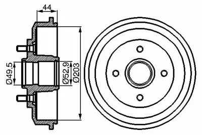 BOSCH 0986477102 Fren Kampanası [203 - 81 Mm] Focus 1.6ı 08.1998 - 05.2005  Focus 1.8 Tddı 01.1999 - 05.2005  Focus 1 98AB1113BE