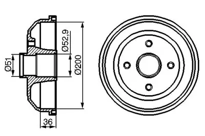 BOSCH 0986477134 Arka Fren Kampanası Corsa C (Abs Harıc) 418000