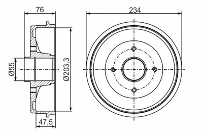 BOSCH 0986477290 Arka Fren Kampanası Rulmanlı Megan Ba01 Clıo Iı Symbol Iı Logan Mcv Sandero 1,2 1,6 1,5 1,6 Twıngo I 432007629R