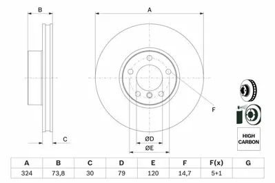 BOSCH 0986478024 Fren Diski Ön Bmw 5.30 E39 96> Df4248s 34110392525, 34111165859, 34116767059, 392525, 6767059, 230693, 34211164911, 34216765458, 34216794299, 34216859678