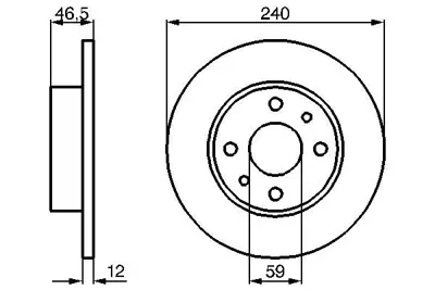 BOSCH 0986478353 Ön Fren Aynası Uno 70 240.5x12x4dl (2 Ad) 71738423
