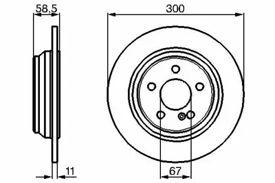 BOSCH 0986478472 Fren Dıskı Arka S-Class W220 98>05 2204230112