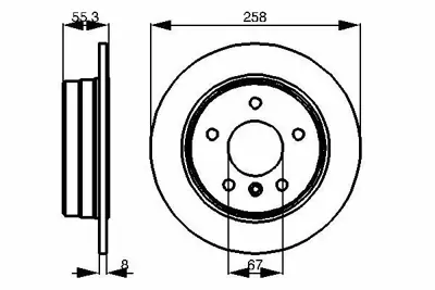 BOSCH 0986478475 Fren Dıskı Arka A-Class W168 97>04 Vaneo 414 02>05 1684230212