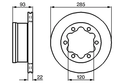 BOSCH 0986478555 Arka Fren Dıskı (Aynası) Sprınter 901 902 903 904 9606 Lt 28 35 46 9606 Çift Teker 2 Ad 9044230212, 9044230512, A9044230212, A9044230512, A9044230312, 9044230312, 2D0615601B, 2D0615601E, 9044230112, 2DO614601B