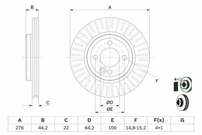 BOSCH 0986478606 Fren Aynası On 34116774984