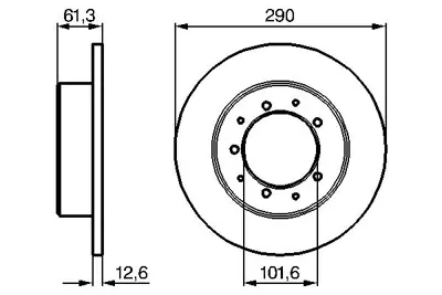 BOSCH 0986478656 Fren Dıskı Arka Range Defender 87-16 Dıscovery 1 89-98 Range Rover Classıc LR017953, R571912