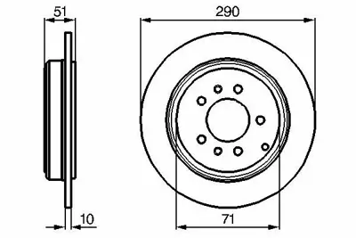 BOSCH 0986478733 Arka Fren Aynası P607 2.0 2.0 Hdı 2.2 Hdı 2.7 Hdı 3.0 V6 02 - 00>olcu: (Cap:290 Kalınlık:10x5dl) 4246V7