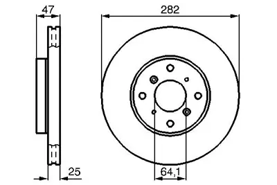 BOSCH 0986478982 Fren Dıskı Ön 45251S1AG00