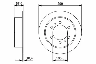 BOSCH 0986478999 Fren Dısk Daewoo, Ssangyong Korando  Musso  Rexton I Dao4840105101  Dao4840105110  Ssy4840105100  4840105110