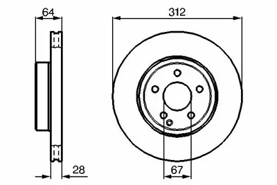 BOSCH 0986479040 Fren Dıskı On C219 05>10 W211 02>08 S211 03>09 2114210912