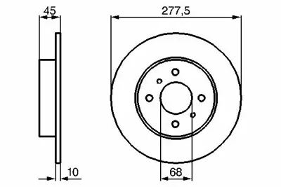 BOSCH 0986479105 Arka Fren Disk Aynasi Ducato Iii Boxer Iii Jumper Iii 2.2hdi (100bg 120bg) 3.0hdi 160 Cap:300mm Kalinlik:16mm 20q (16 Jant) 43206-99J04