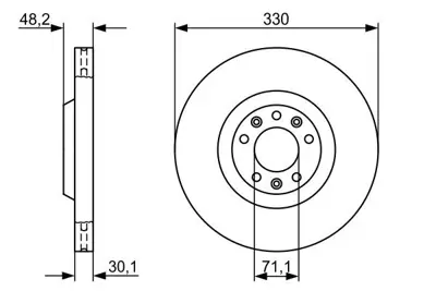 BOSCH 0986479192 On Fren Aynası P407 P607 Ym 2.2 16v 3.0 Sw 04>c5 Iıı C6 3.0 V6 2.2 Hdı 05> (Hava Sogutmalı) 4246E0