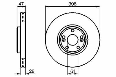 BOSCH 0986479198 On Fren Aynası (Dıskı) Laguna Iı 2.0 16v - 2.2dcı - 3.0 7701206831