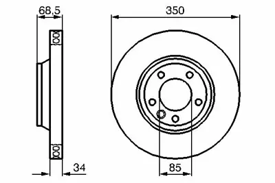 BOSCH 0986479249 Fren Dıskı Ön 7L8615301