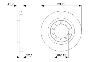 BOSCH 0986479343 Fren Diski Ön Renault Mascot 5010260604