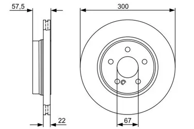 BOSCH 0986479411 Fren Dıskı Arka W204 0714 S204 0714 C207 0916 A207 1116 2 Ad A2044230712