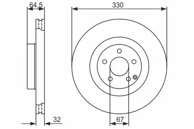 BOSCH 0986479415 Fren Dıskı On W211 02>08 S211 03>09 R230 01>12 A2304210512