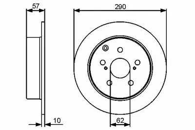 BOSCH 0986479448 Arka Fren Aynası Havalı Corolla 1.6 1.8 2.0 Verso D 4d 0409 290x5 2 Ad 42431-0F010