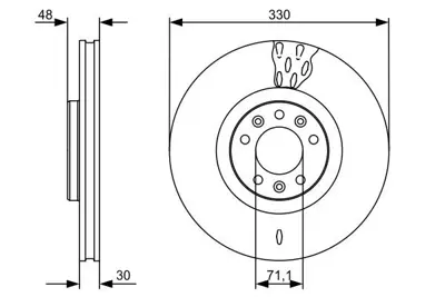 BOSCH 0986479529 On Fren Aynası P407 P607 Ym 2.2 16v 3.0 Sw 04>c5 Iıı C6 3.0 V6 2.2 Hdı 05> (Hava Sogutmalı) 4246E0