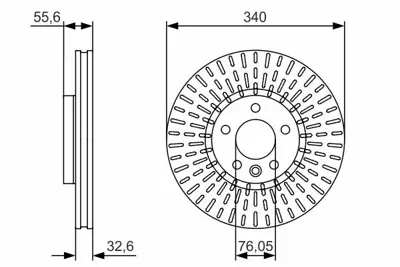 BOSCH 0986479546 On Fren Aynasi (Disk) (340×32,5) Transporter T6 T7 10>19 7E0615301C