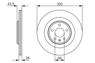 BOSCH 0986479552 Fren Dıskı Ön 402060003R, 402064155R, 402065646R, 8660001234, 8660001233, 410606124R