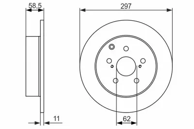 BOSCH 0986479574 Fren Dıskı Arka 424310F020, 44660F010