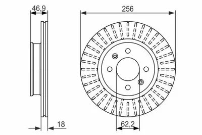 BOSCH 0986479577 On Fren Disk Aynasi Havali Hyundai I20 2012-> (256×4) 517121J500